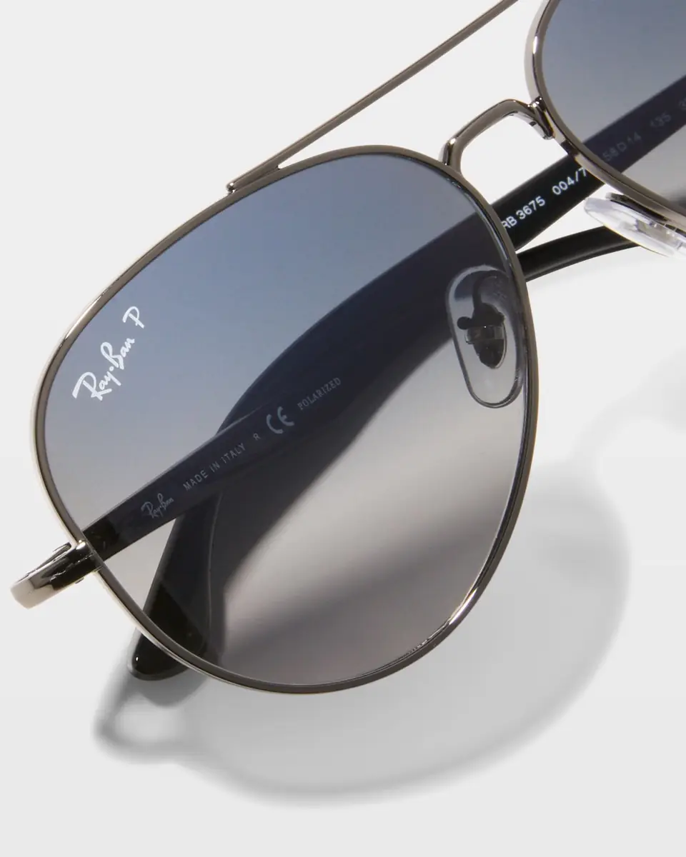 Ray-Ban Men's Polarized Metal Aviator Sunglasses | Thumbnail 4 Ray-Ban Men's Polarized Metal Aviator Sunglasses | Thumbnail 4
