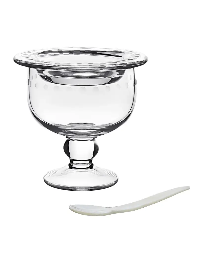 William Yeoward Crystal Katerina Caviar Server For 2 With Spoon