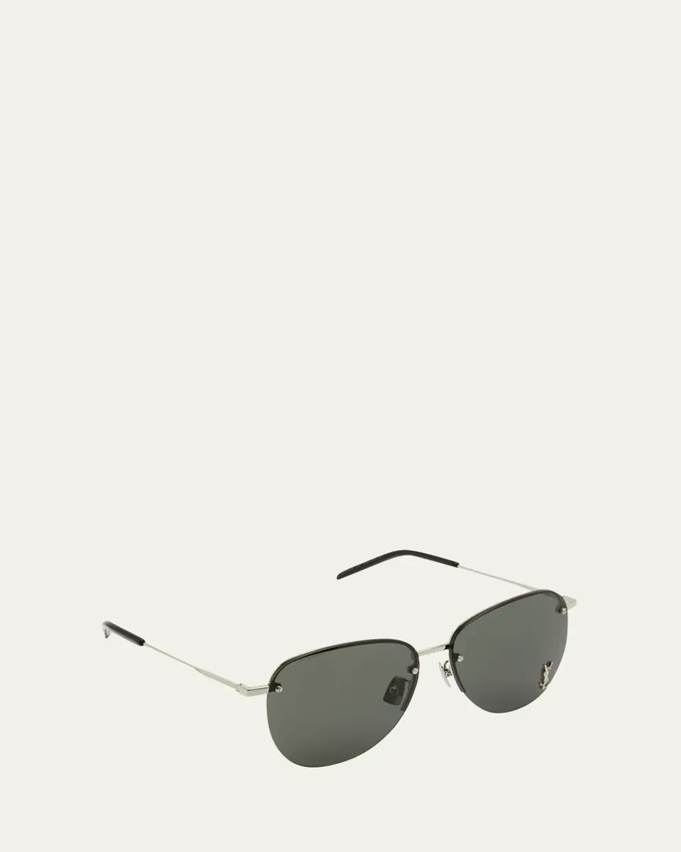 Saint Laurent Unisex Mask Mirrored Shield Metal Sunglasses | Thumbnail 2 Saint Laurent Unisex Mask Mirrored Shield Metal Sunglasses | Thumbnail 2