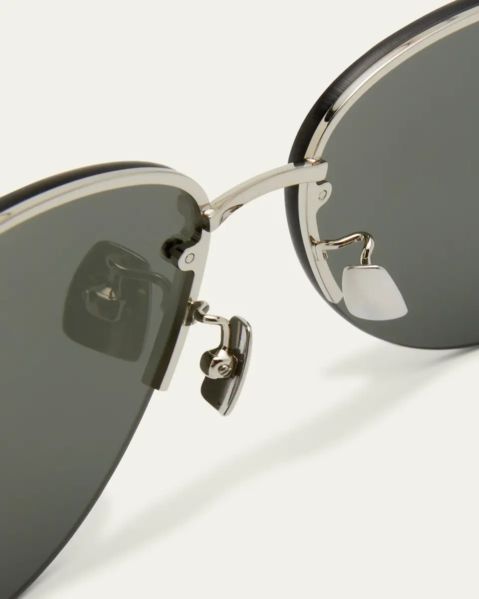 Saint Laurent Unisex Mask Mirrored Shield Metal Sunglasses | Thumbnail 4 Saint Laurent Unisex Mask Mirrored Shield Metal Sunglasses | Thumbnail 4