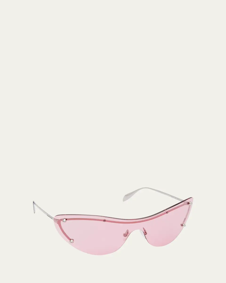 Alexander McQueen Metal Cat-Eye Sunglasses | Thumbnail 2