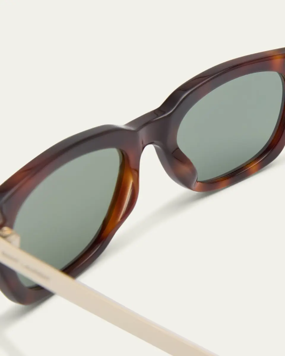 Saint Laurent Engraved Logo Rectangle Mixed-Media Sunglasses | Thumbnail 5 Saint Laurent Engraved Logo Rectangle Mixed-Media Sunglasses | Thumbnail 5