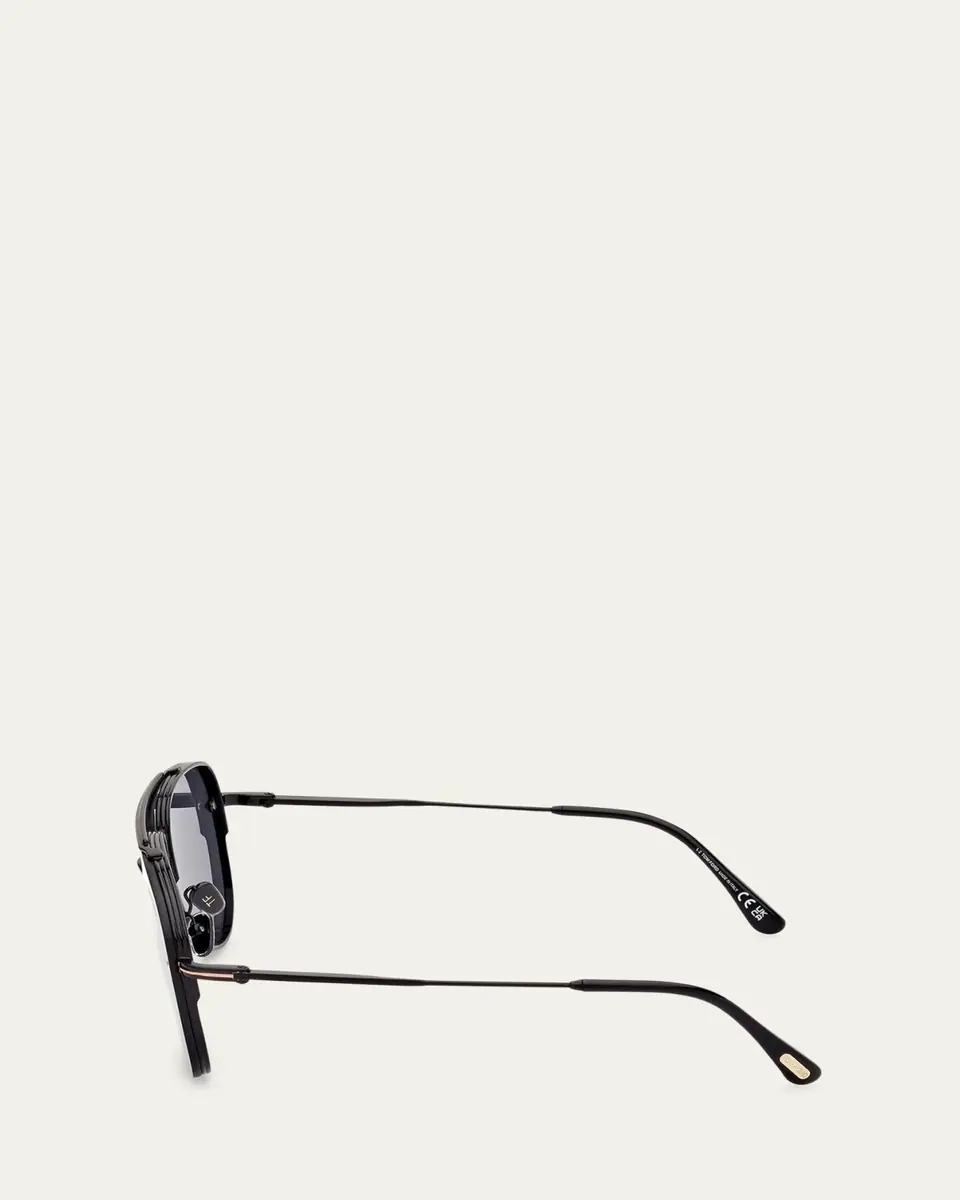 Tom Ford Leon Metal & Acetate Aviator Sunglasses | Thumbnail 3 Tom Ford Leon Metal & Acetate Aviator Sunglasses | Thumbnail 3