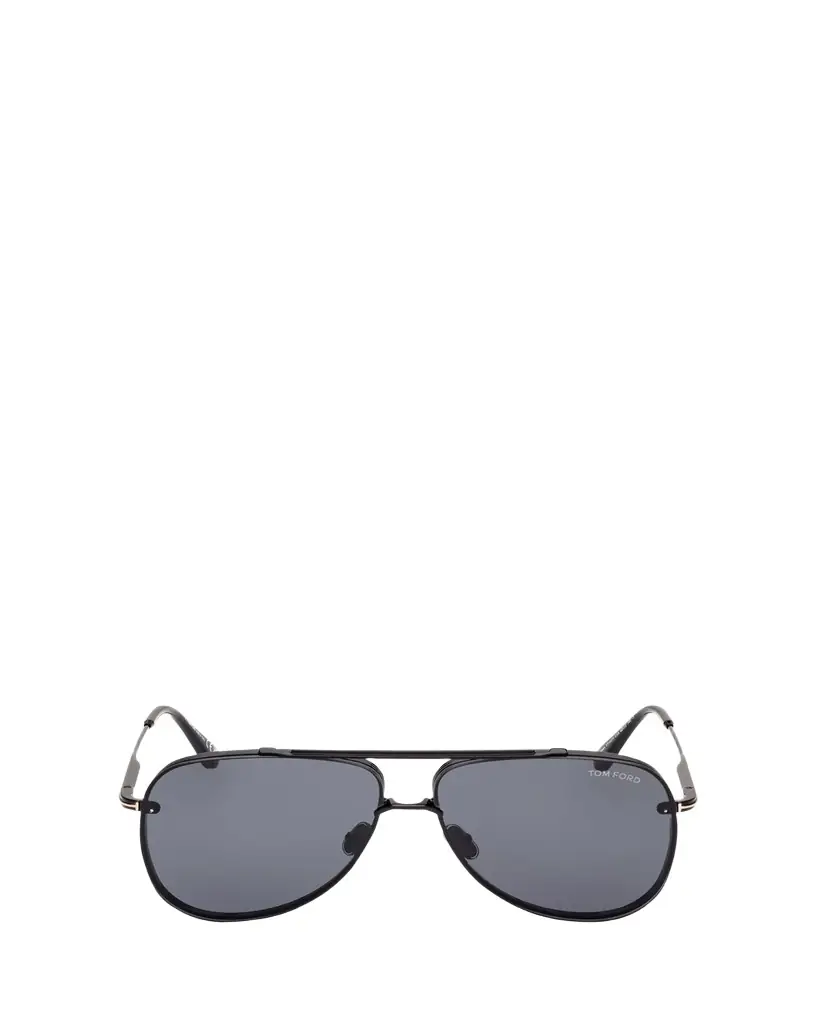 TOM FORD Leon Metal & Acetate Aviator Sunglasses | Image 1 TOM FORD Leon Metal & Acetate Aviator Sunglasses | Image 1