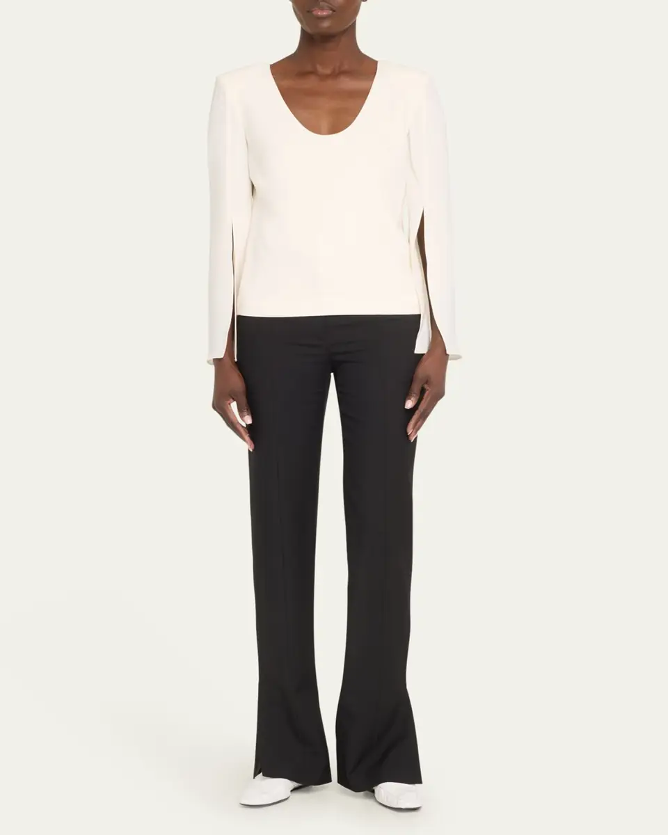 Roland Mouret Split-Sleeve Cady Top | Thumbnail 2