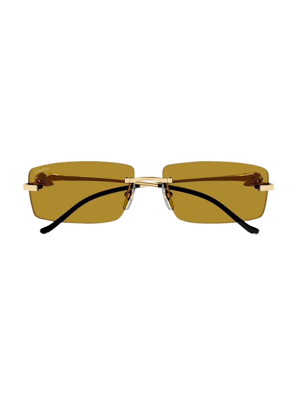 Men's Rimless Metal Rectangle Sunglasses