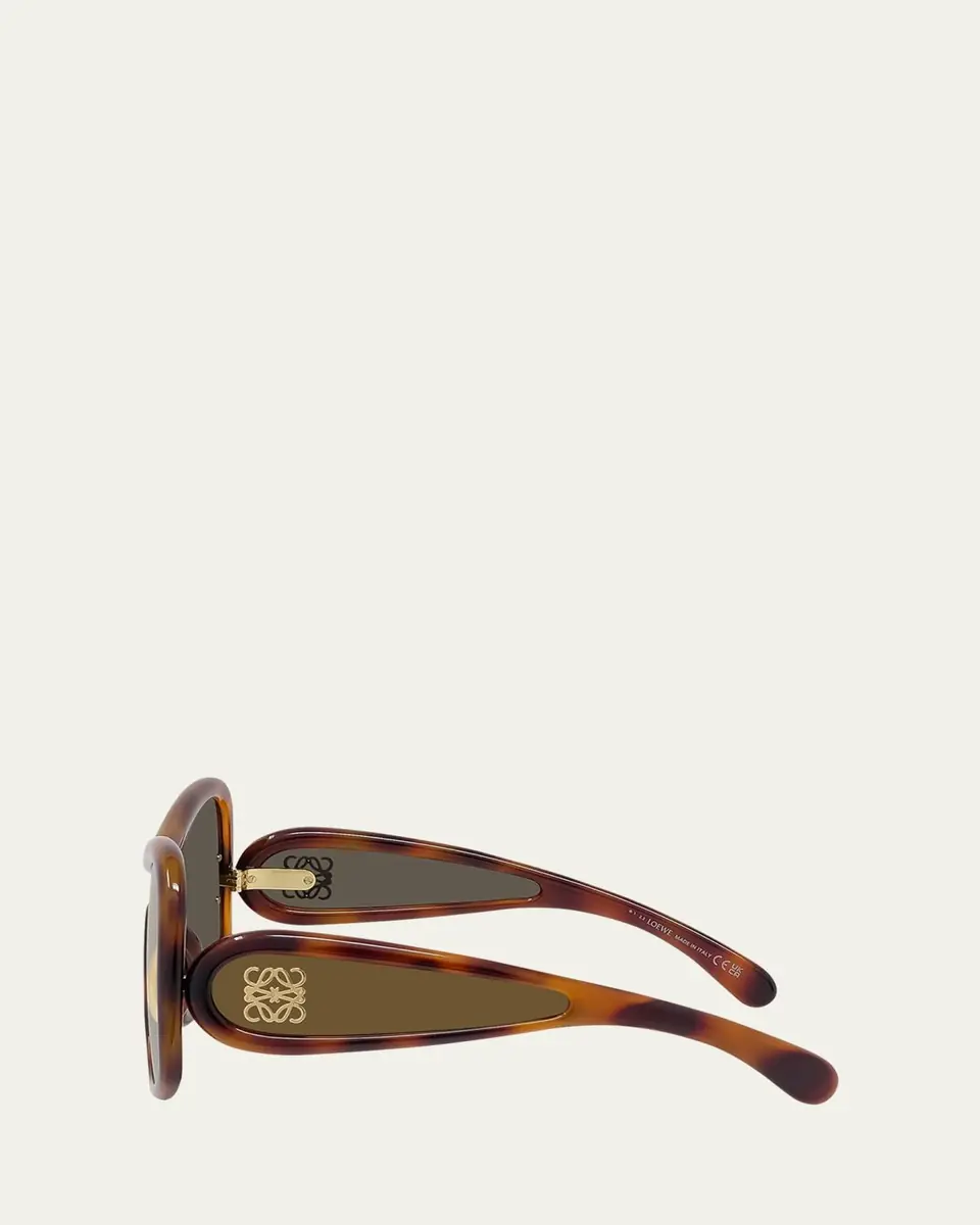 Loewe Anagram Mirrored Acetate Shield Sunglasses | Thumbnail 9