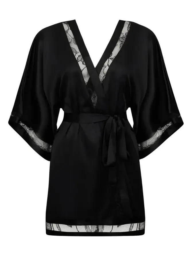 Adorable En Sexy Lace-Inset Mini Kimono