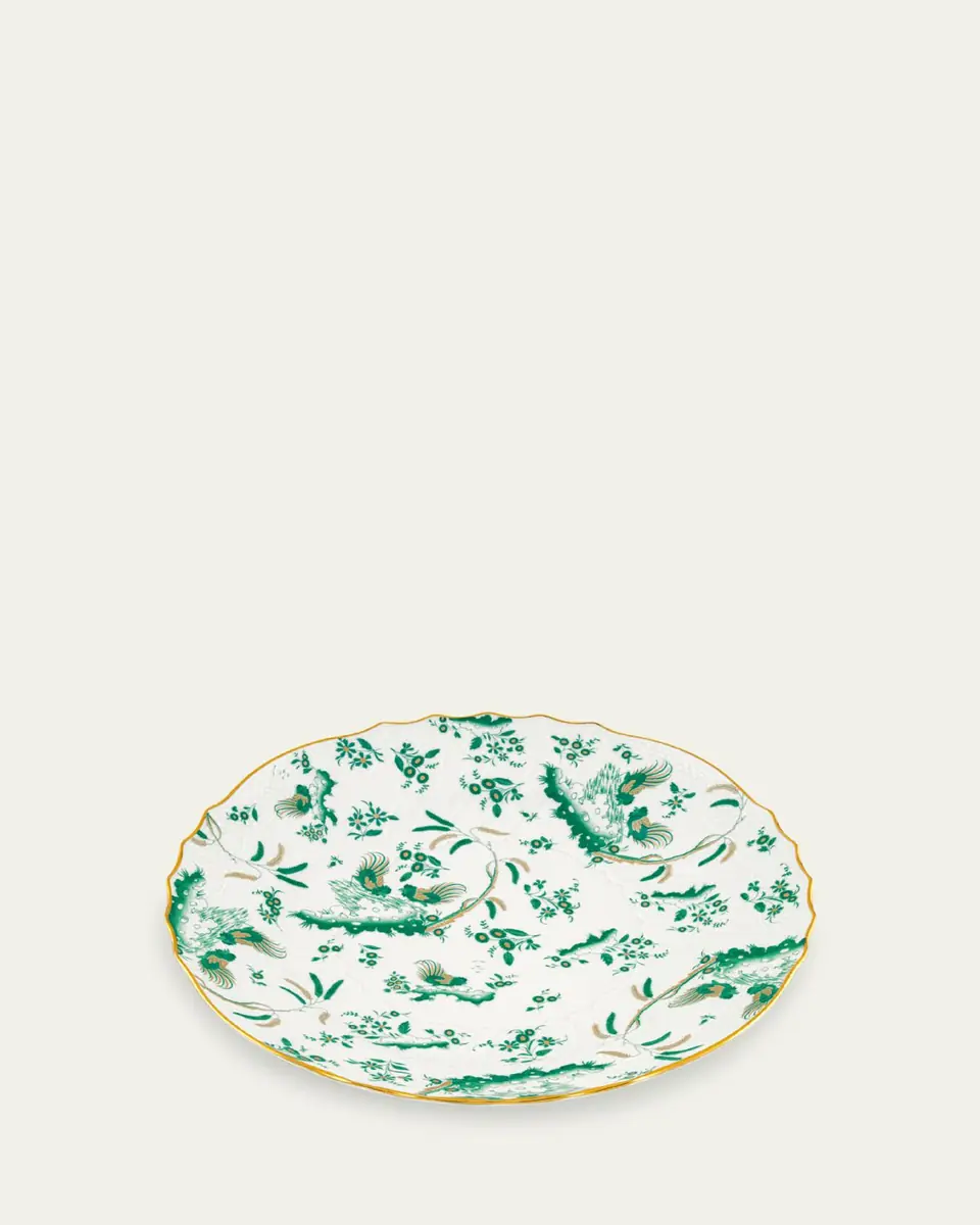 GINORI 1735 Oro di Doccia Large Round Platter, Giada | Thumbnail 2 GINORI 1735 Oro di Doccia Large Round Platter, Giada | Thumbnail 2