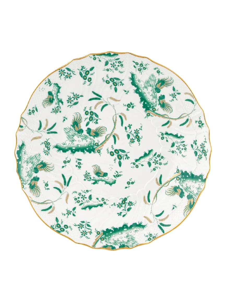 GINORI 1735 Oro di Doccia Large Round Platter, Giada