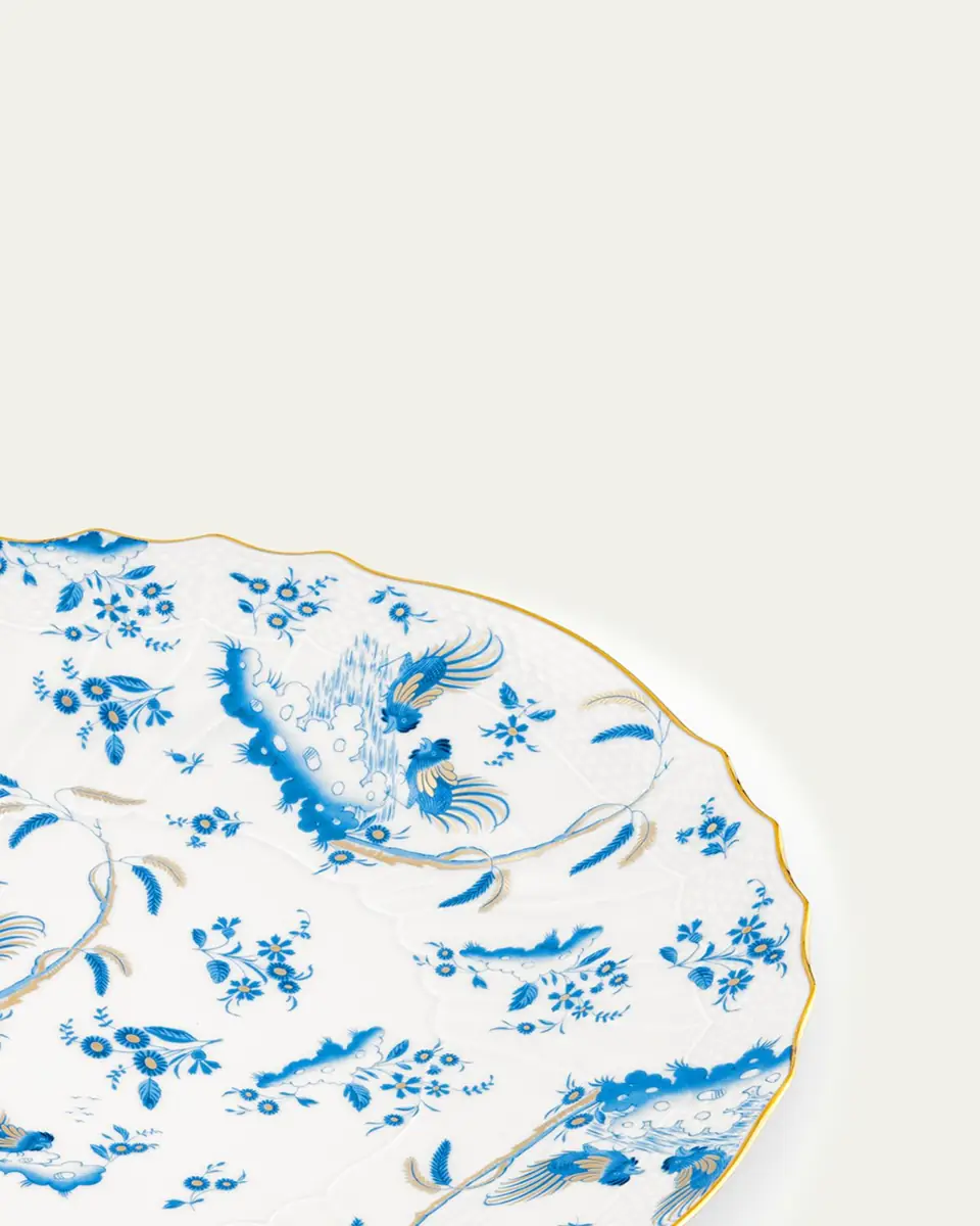 GINORI 1735 Oro di Doccia Large Round Platter, Turchese | Thumbnail 3
