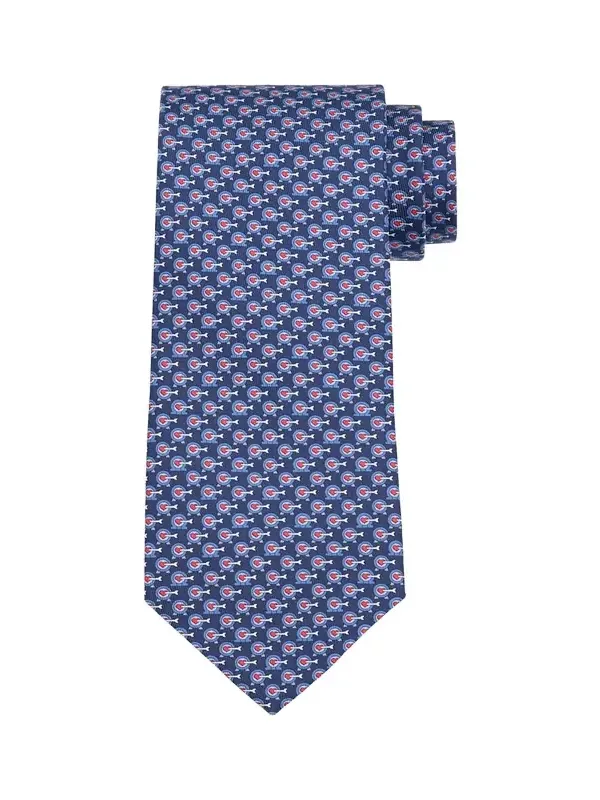 Men's Bullseye-Print Silk Tie