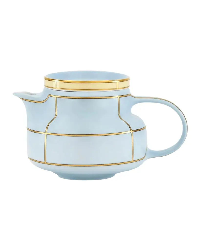 GINORI 1735 Diva Colonna Teapot with Cover, Celeste