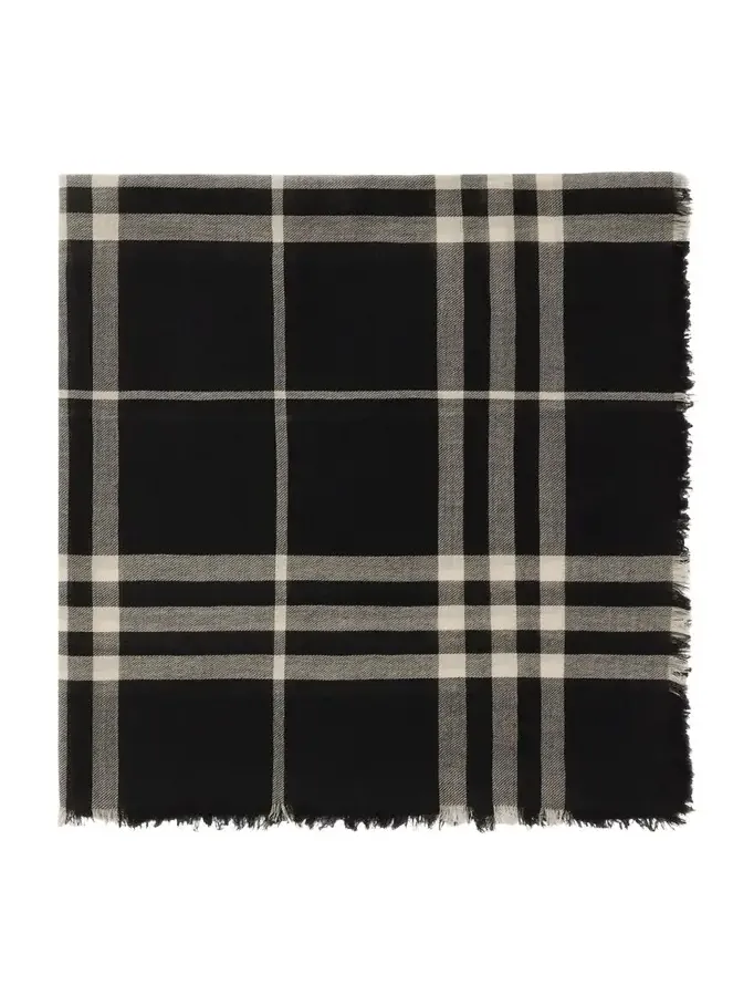 Burberry Giant Check Wool Scarf