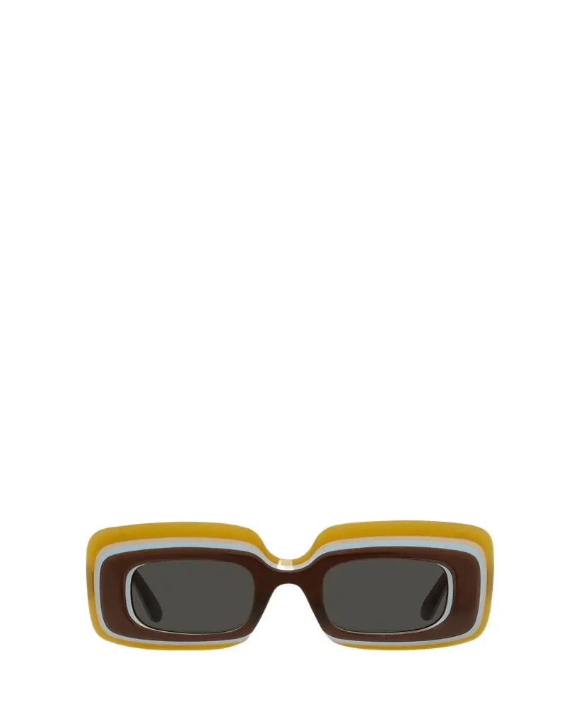 Loewe Multicolor Curved Logo Acetate Rectangle Sunglasses | Image 1 Loewe Multicolor Curved Logo Acetate Rectangle Sunglasses | Image 1