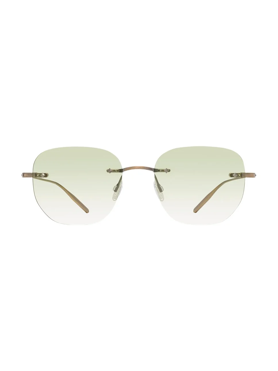 Men's Tyrone Titanium Rimless Square Sunglasses