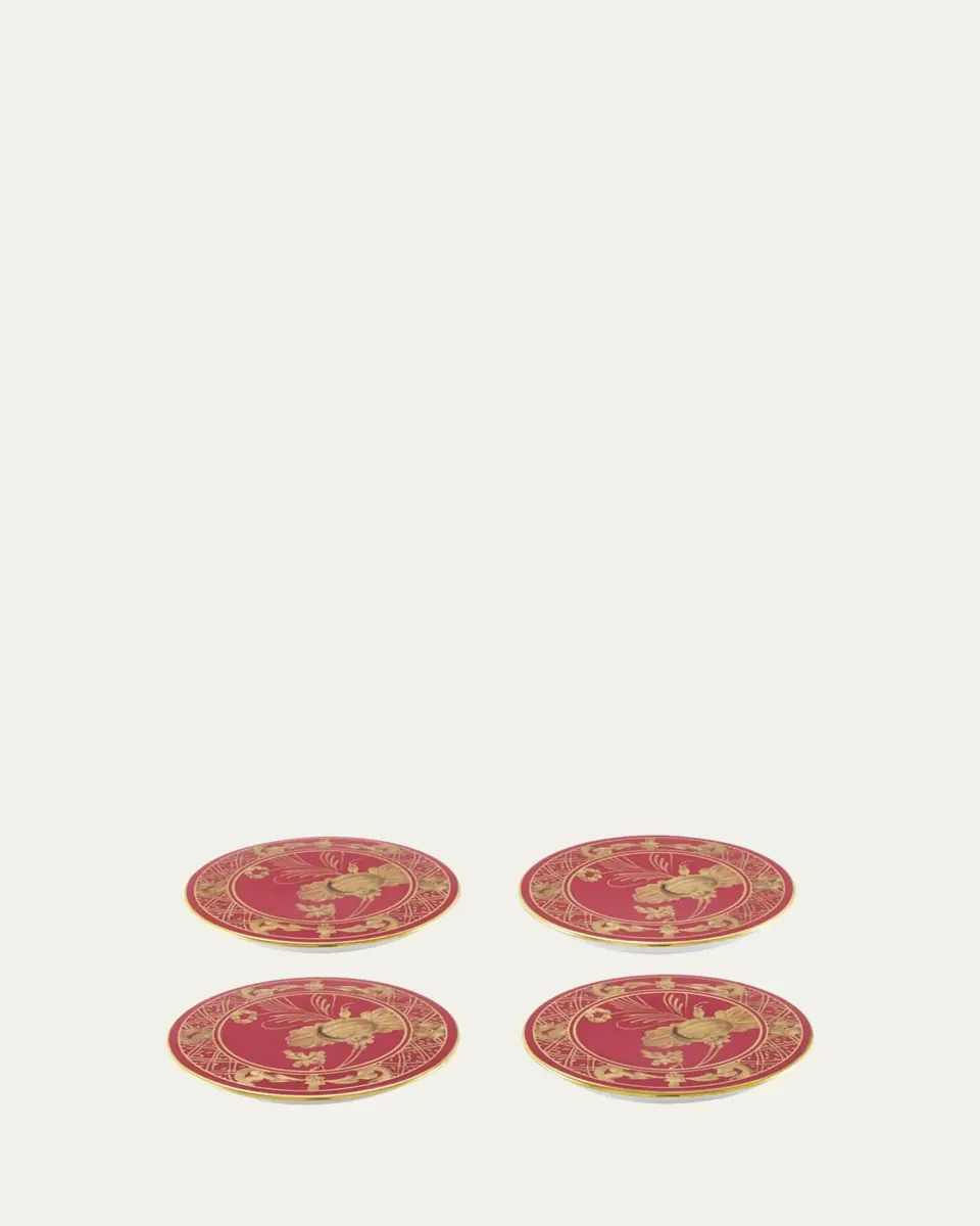 GINORI 1735 Oriente Italiano Rubrum Coasters, Set of 4 | Thumbnail 2 GINORI 1735 Oriente Italiano Rubrum Coasters, Set of 4 | Thumbnail 2