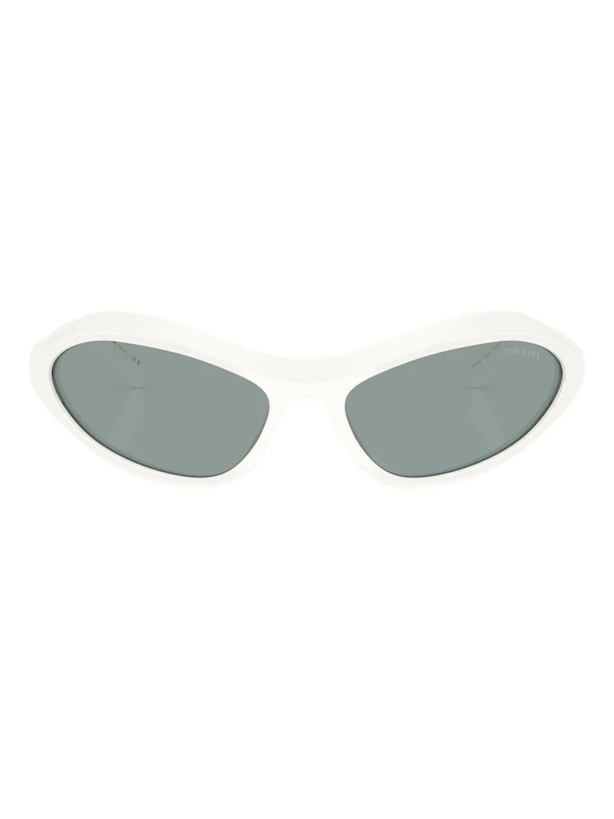 Prada Logo Acetate & Plastic Wrap Sunglasses