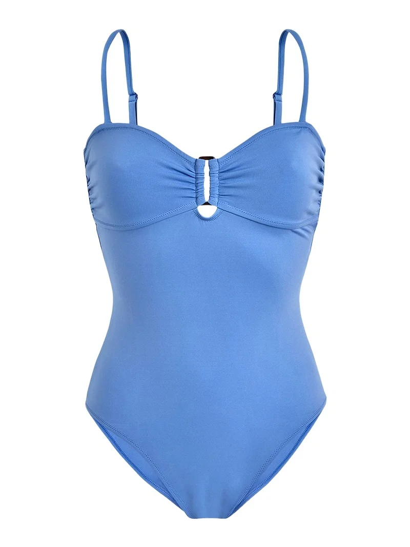 Solid Sculpt Bandeau One-Piece Swimsuit Solid Sculpt Bandeau One-Piece Swimsuit