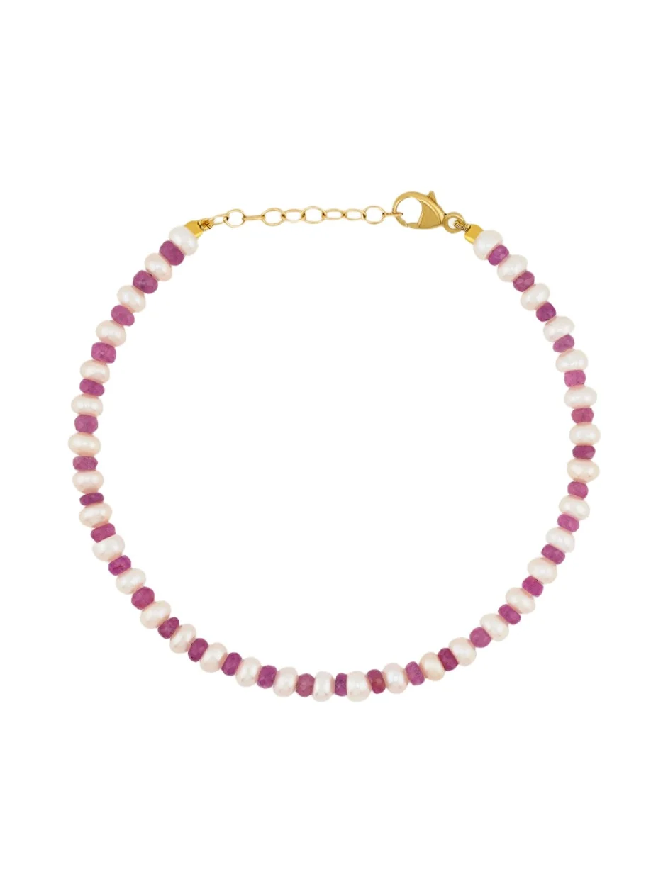 Ocean Connection Pink Sapphire and Pearl Bracelet Ocean Connection Pink Sapphire and Pearl Bracelet