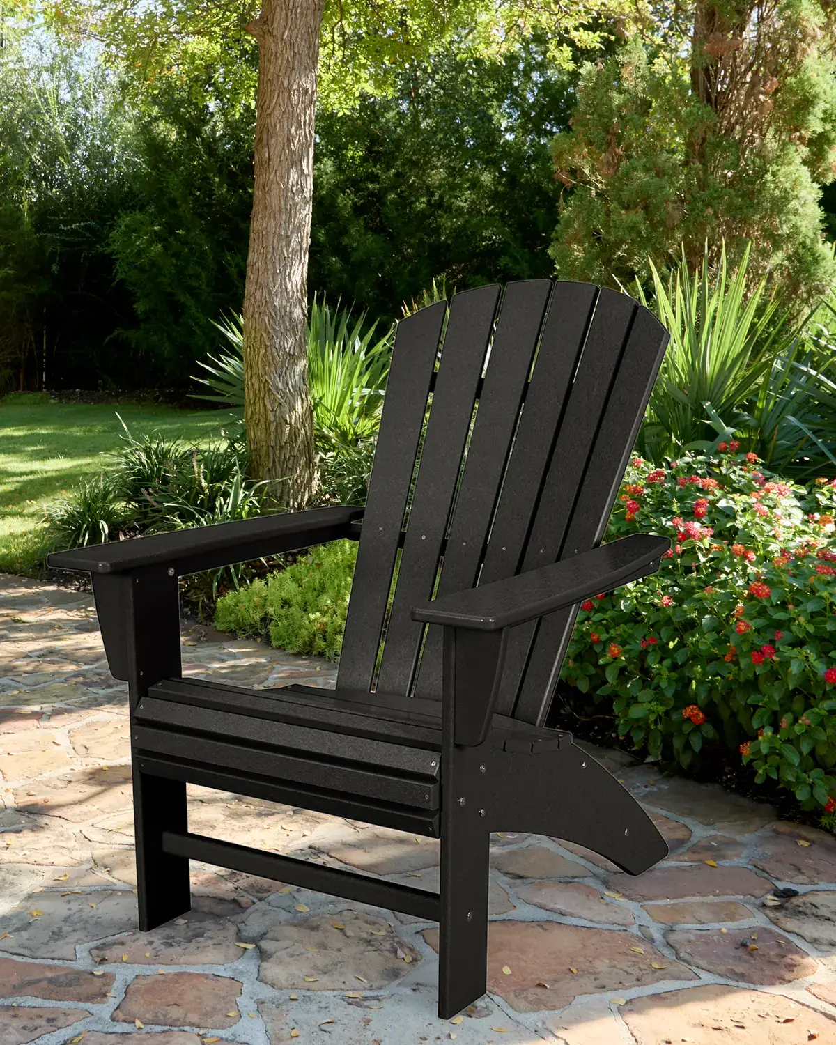 POLYWOOD Nautical Curveback Adirondack Chair