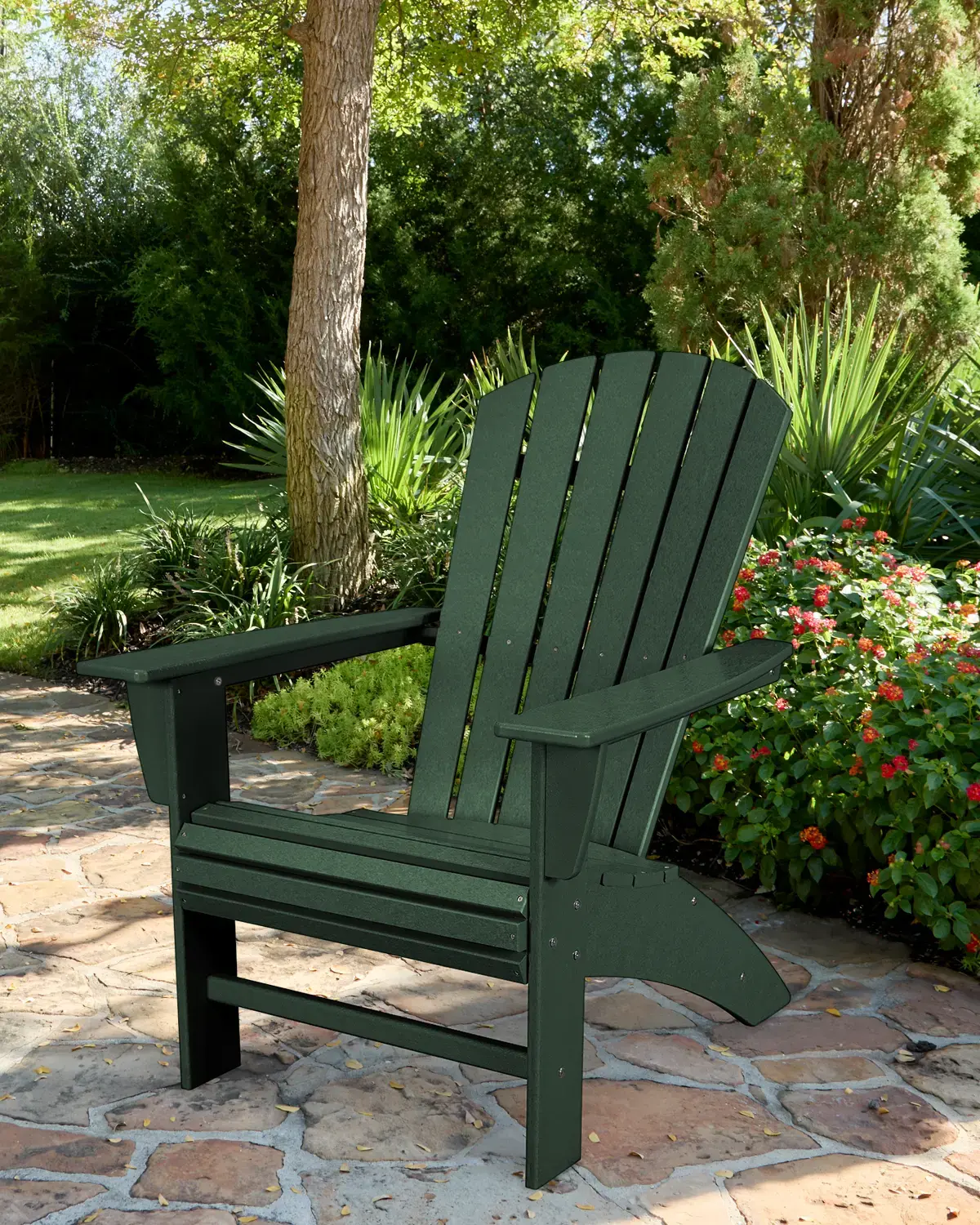 POLYWOOD Nautical Curveback Adirondack Chair