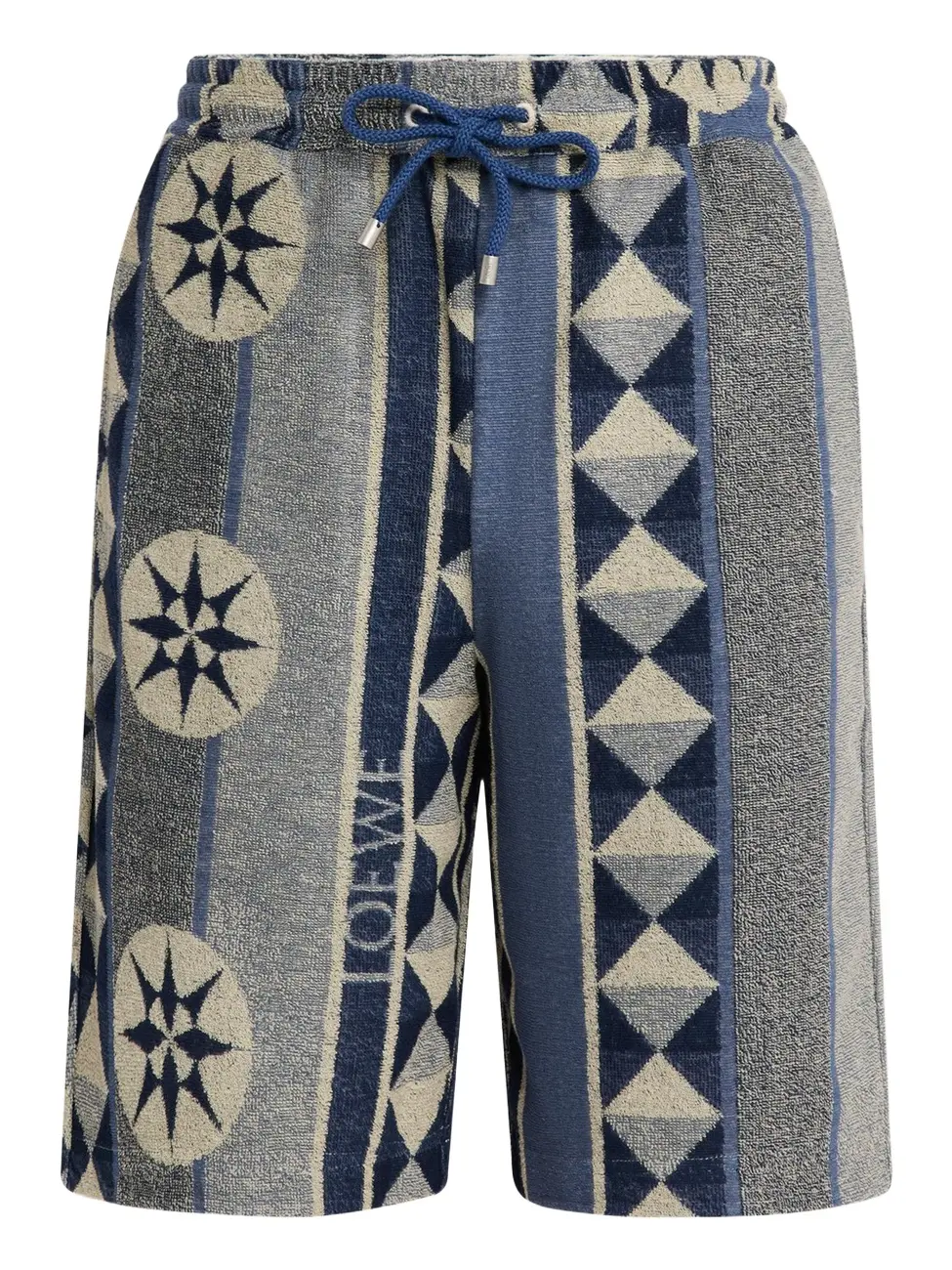 Loewe Men's Cotton Terry Compass Pull-On Shorts
