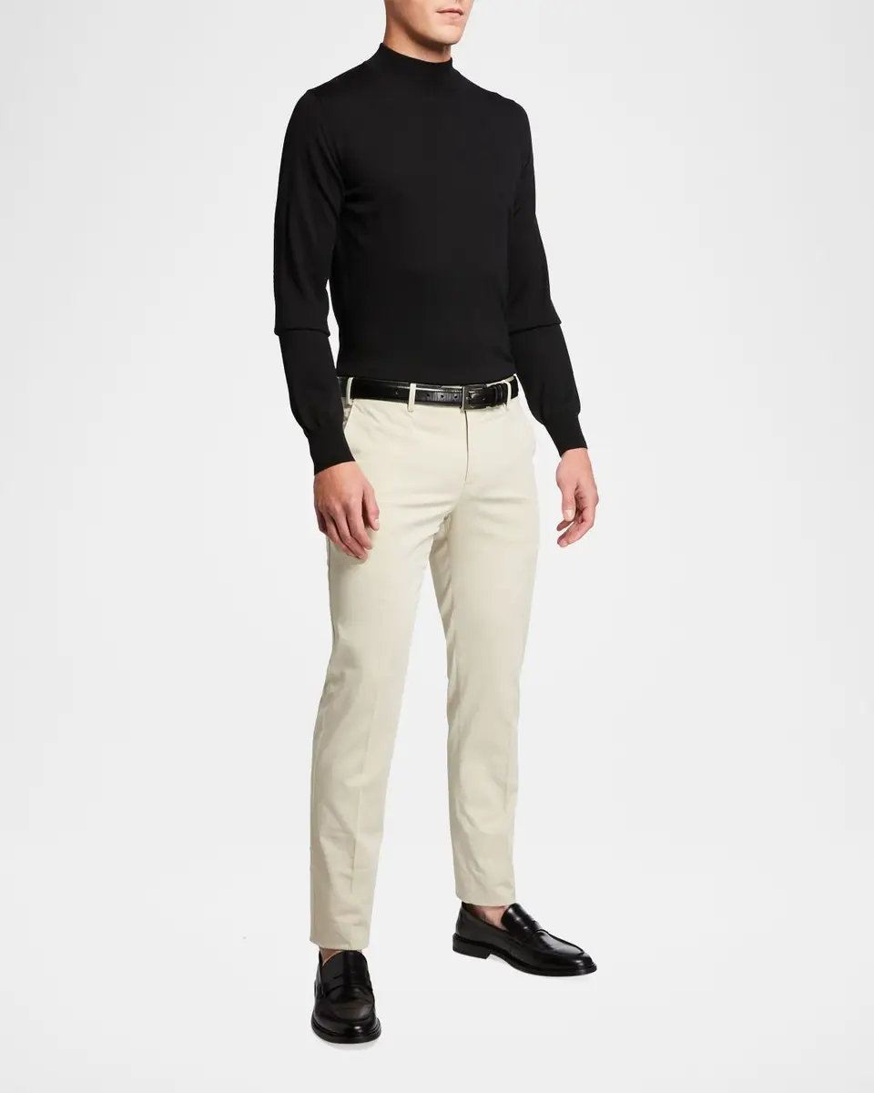 PT Torino Men's Silkochino Stretch-Satin Pants | Thumbnail 2