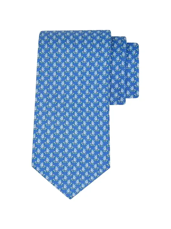 Men's Penguin on Sled Silk Tie