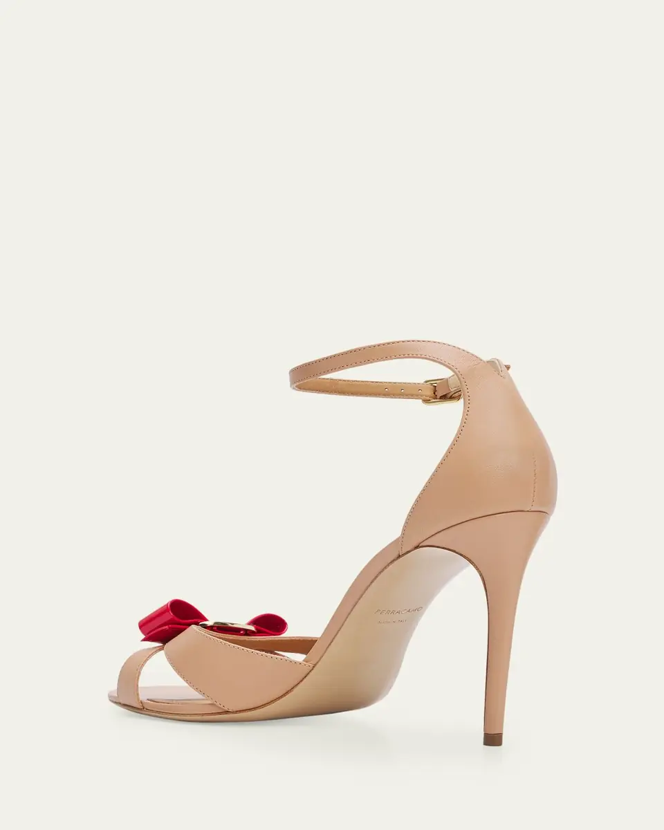Ferragamo 95mm Roxy Leather Ankle-Strap Sandals | Thumbnail 4 Ferragamo 95mm Roxy Leather Ankle-Strap Sandals | Thumbnail 4