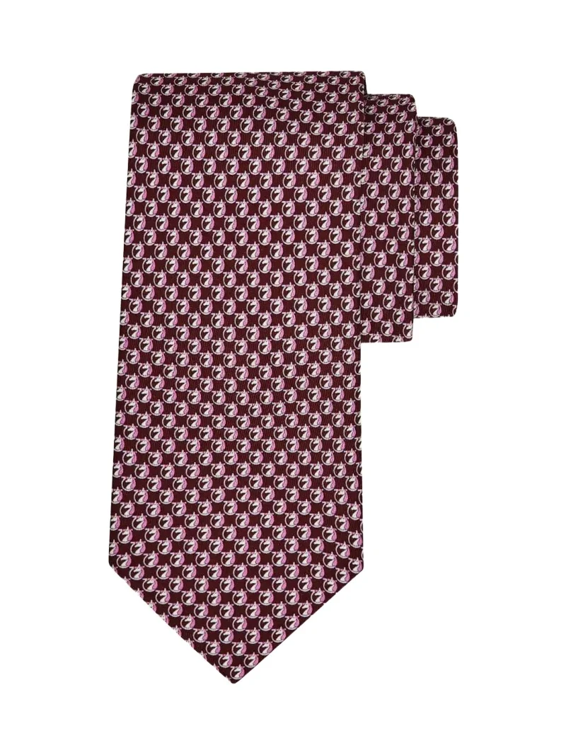 Ferragamo Men's Unicorn-Gancio Silk Tie