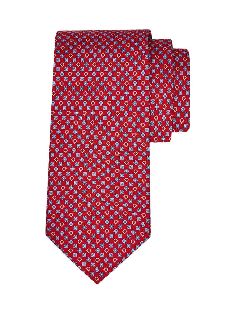 Ferragamo Men's Floral-Gancini Silk Tie