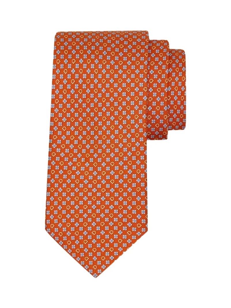 Ferragamo Men's Floral-Gancini Silk Tie