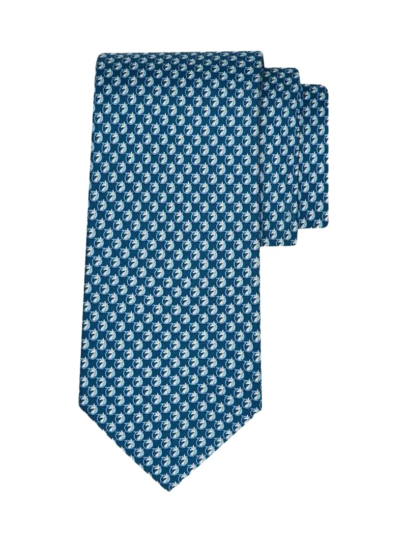 Ferragamo Men's Unicorn-Gancio Silk Tie