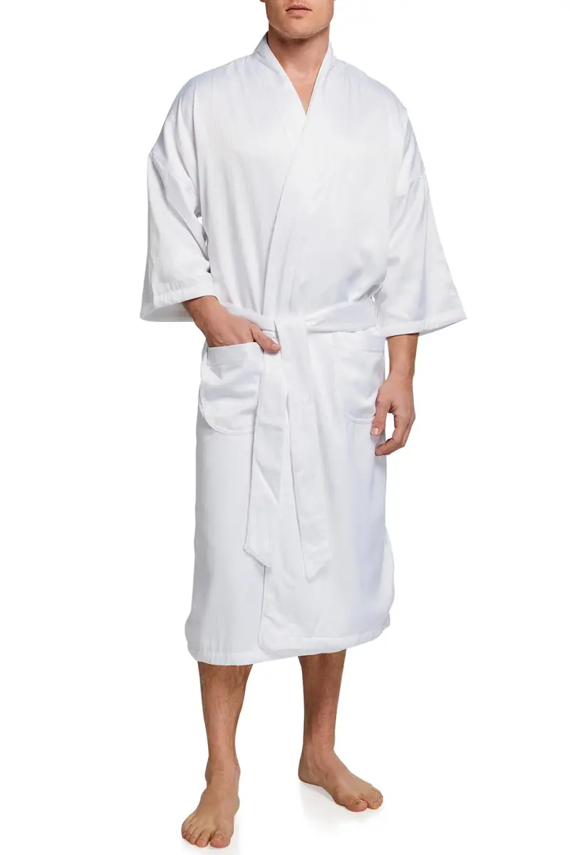 Majestic International Men's Victoria Plush-Lined Kimono Robe | Thumbnail 3