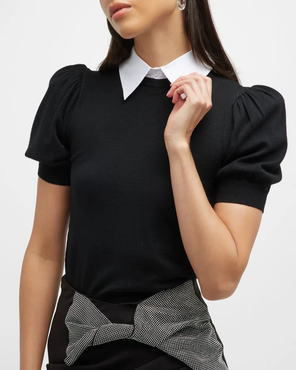 Alice + Olivia Chase Puff-Sleeve Detachable Collar Sweater | Thumbnail 8 Alice + Olivia Chase Puff-Sleeve Detachable Collar Sweater | Thumbnail 8