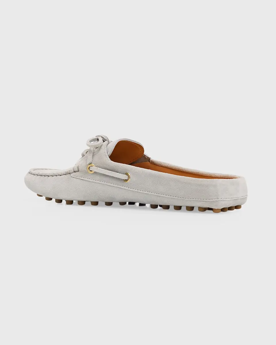 Tod's Elisir Suede Boat Shoe Mules | Thumbnail 4