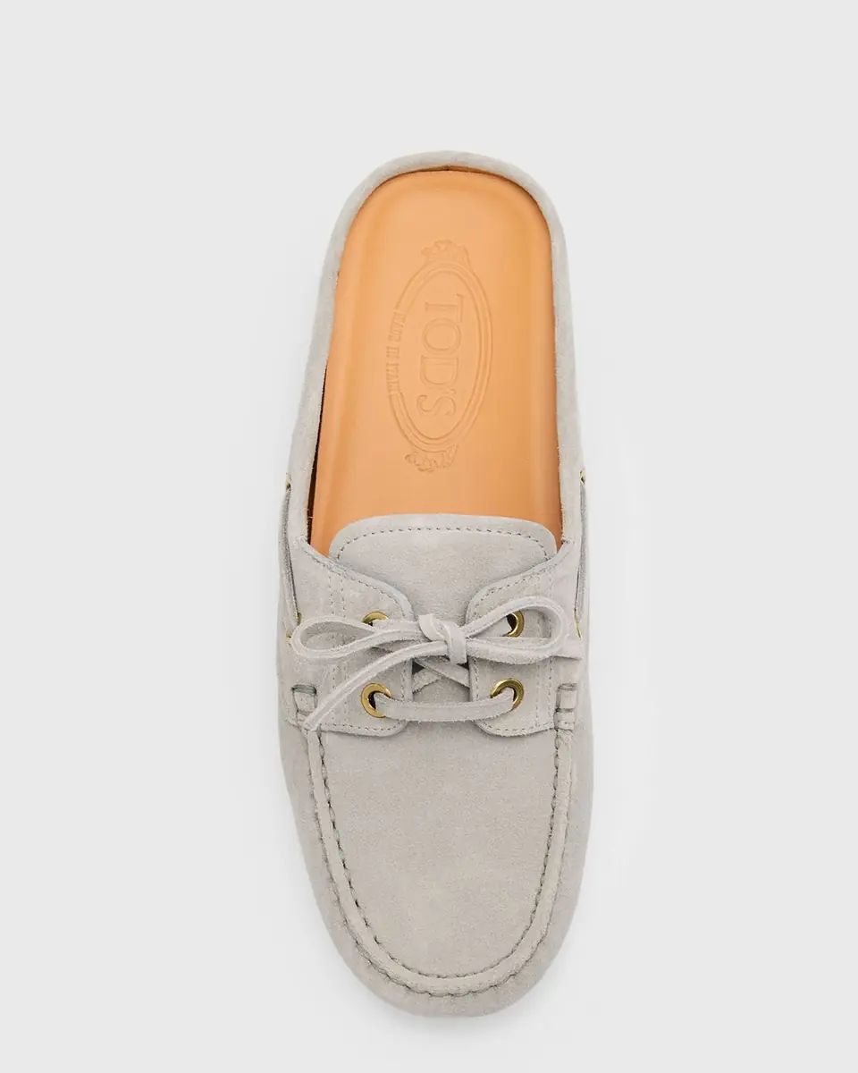 Tod's Elisir Suede Boat Shoe Mules | Thumbnail 6