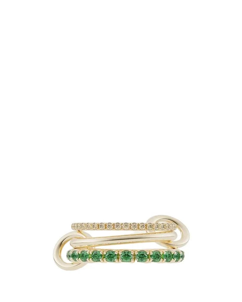 Spinelli Kilcollin Norah 18K Yellow Gold Diamond and Emerald Ring | Image 1 Spinelli Kilcollin Norah 18K Yellow Gold Diamond and Emerald Ring | Image 1