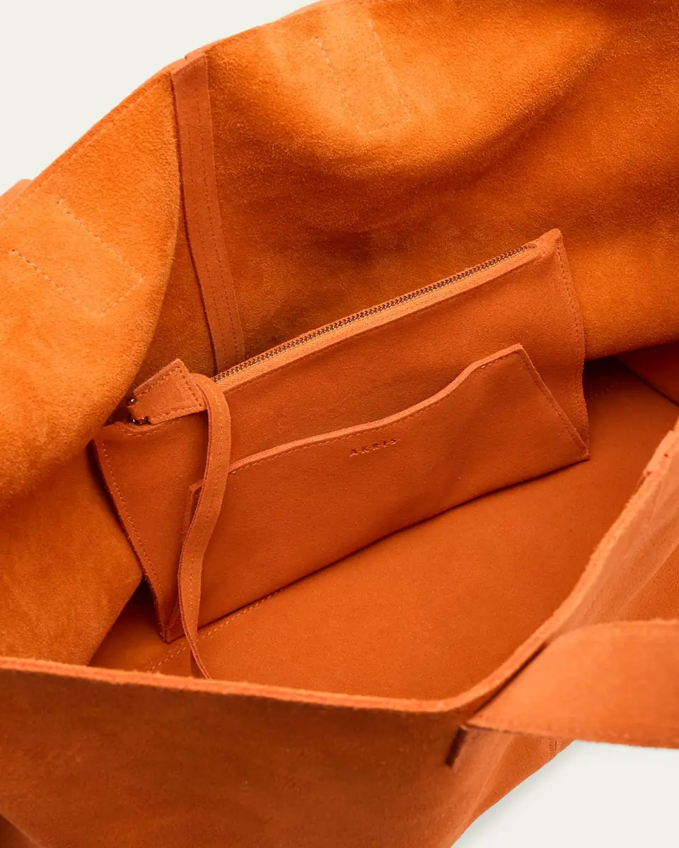 Akris Ai Medium Suede Tote Bag | Thumbnail 4 Akris Ai Medium Suede Tote Bag | Thumbnail 4
