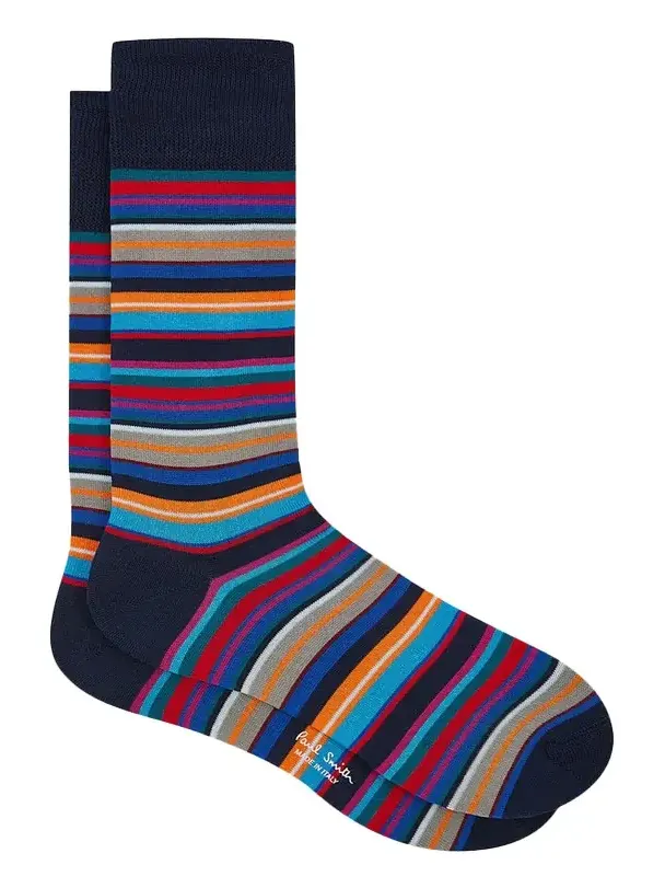Men's Munich Signature Stripe Crew Socks Men's Munich Signature Stripe Crew Socks