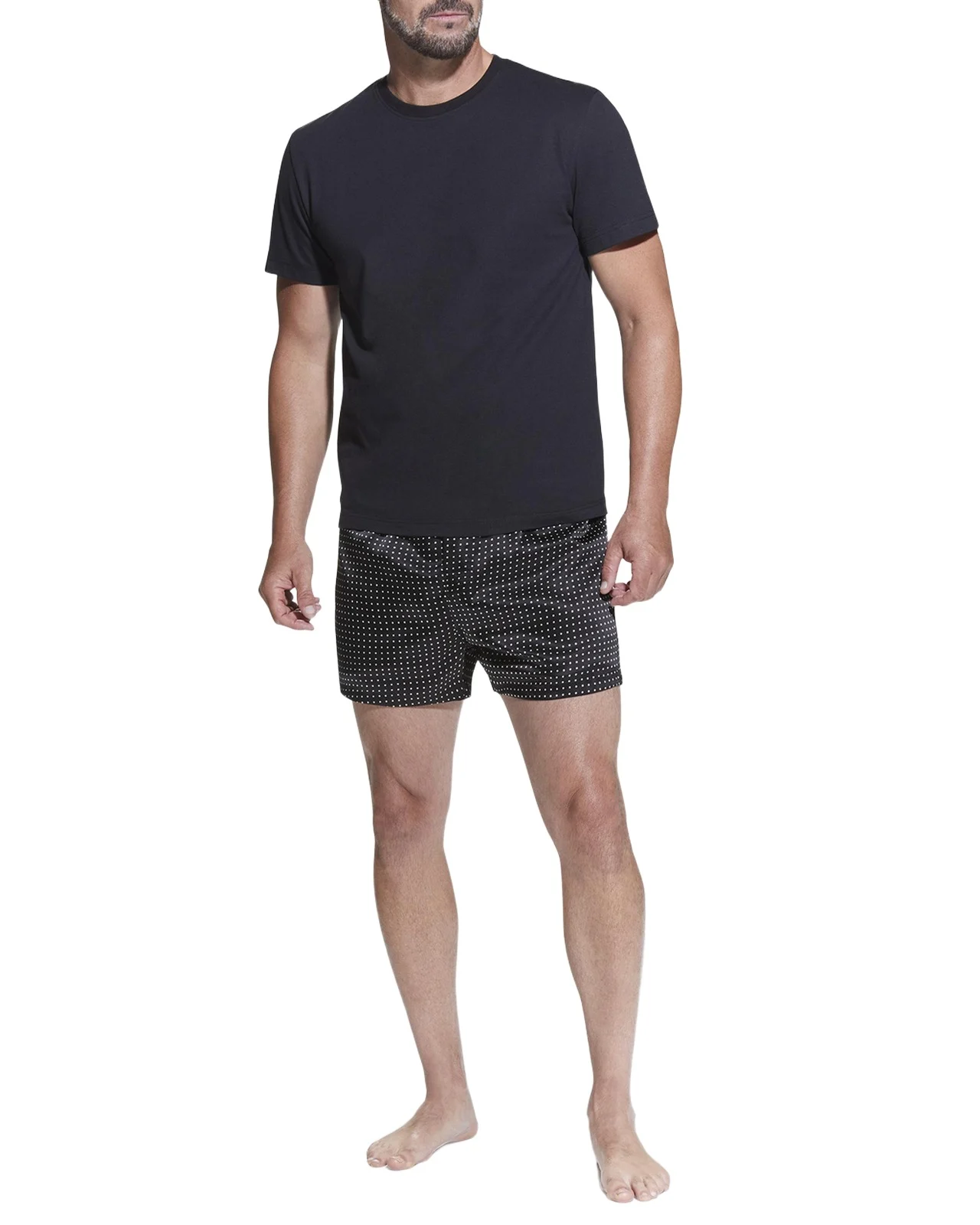 Majestic International Men's Dotted Silk Boxer Shorts