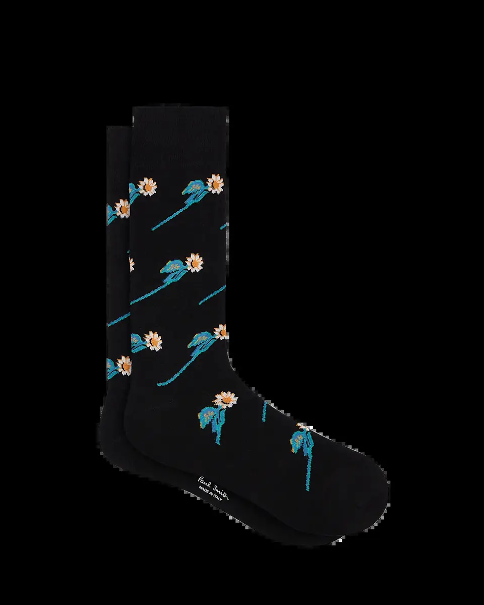 Paul Smith Men's Floral Crew Socks | Thumbnail 2 Paul Smith Men's Floral Crew Socks | Thumbnail 2