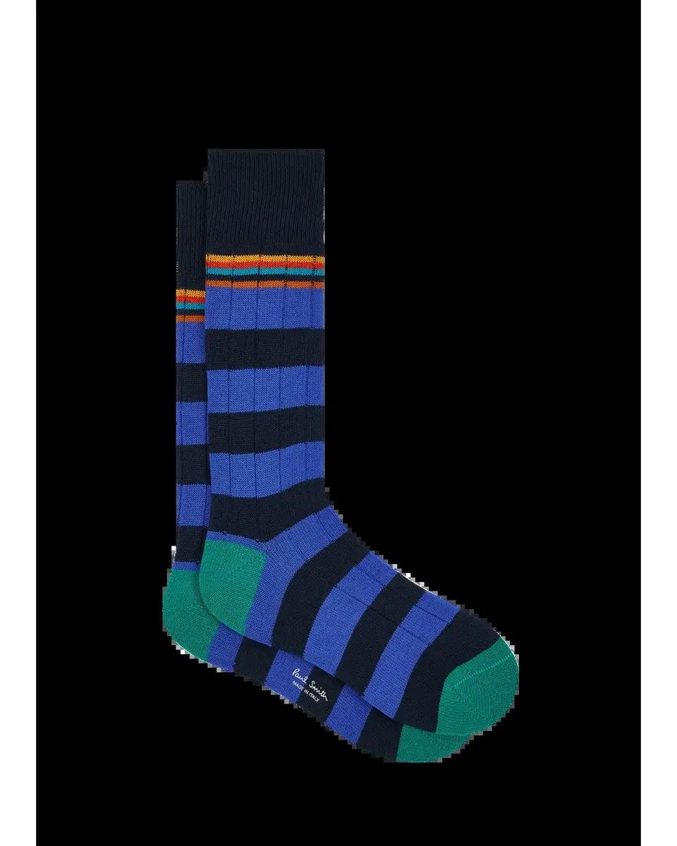 Paul Smith Men's Artist Stripe Colorblock Crew Socks | Thumbnail 2