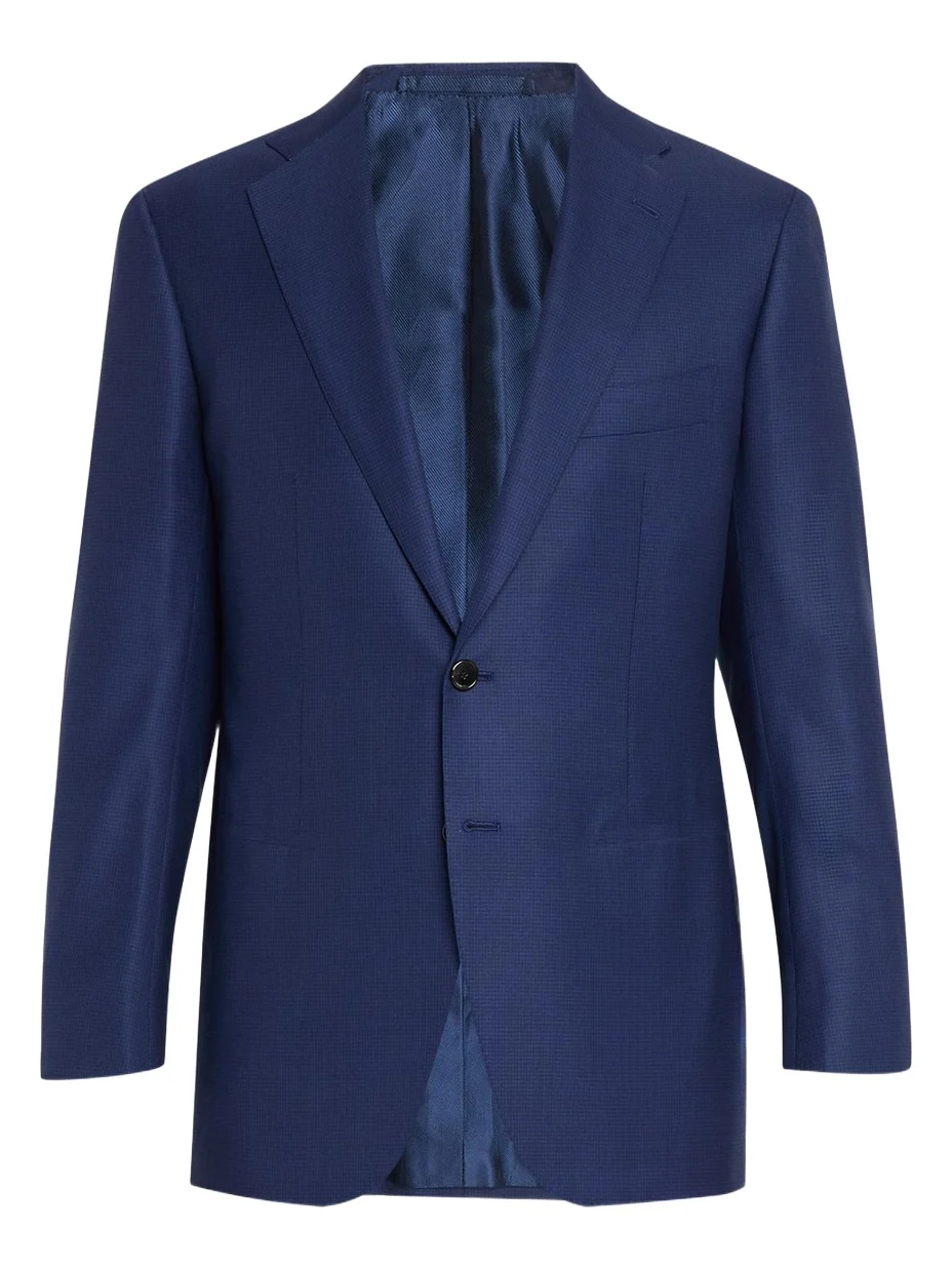 Men's Wool Mini-Check Two-Piece Suit