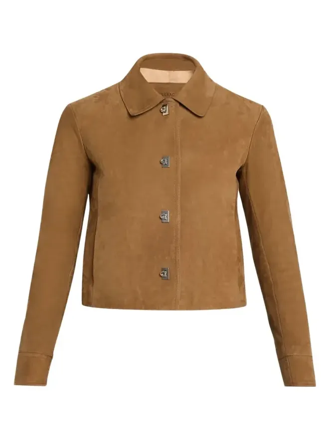 Nubuck Leather Boxy Jacket