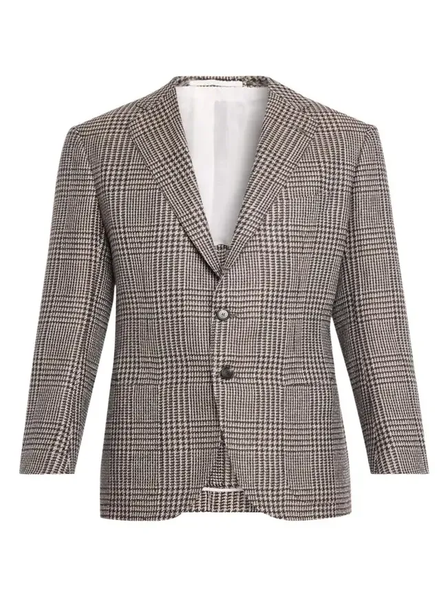 Men's Wool, Silk and Linen Prince of Wales Sport Coat Men's Wool, Silk and Linen Prince of Wales Sport Coat