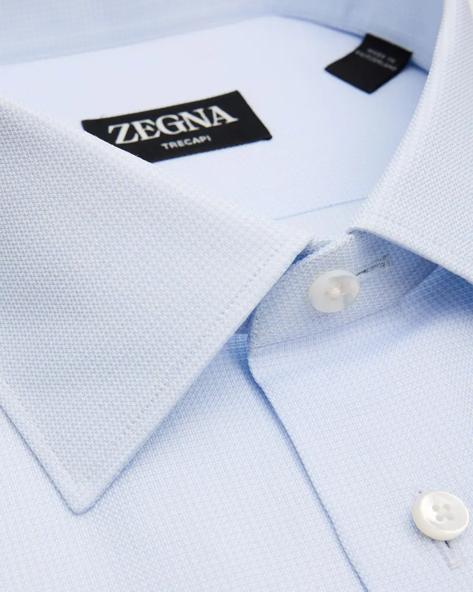 Zegna Men's Trecapi Cotton Melange Dress Shirt | Thumbnail 2 Zegna Men's Trecapi Cotton Melange Dress Shirt | Thumbnail 2