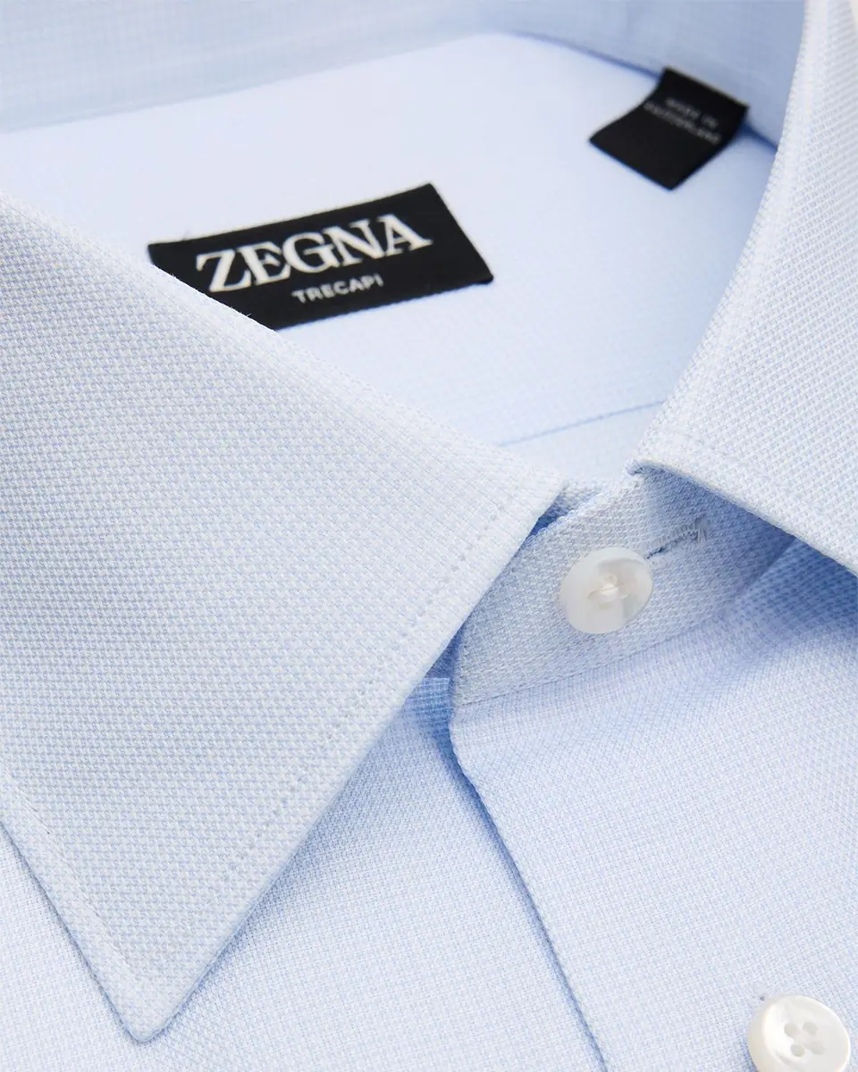 Zegna Men's Trecapi Cotton Melange Dress Shirt | Thumbnail 3 Zegna Men's Trecapi Cotton Melange Dress Shirt | Thumbnail 3