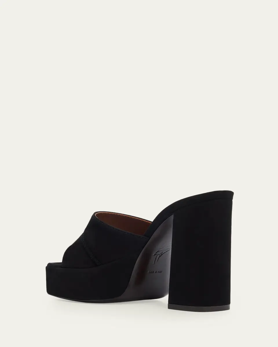 Giuseppe Zanotti 115mm Suede Platform Slide Sandals | Thumbnail 5 Giuseppe Zanotti 115mm Suede Platform Slide Sandals | Thumbnail 5